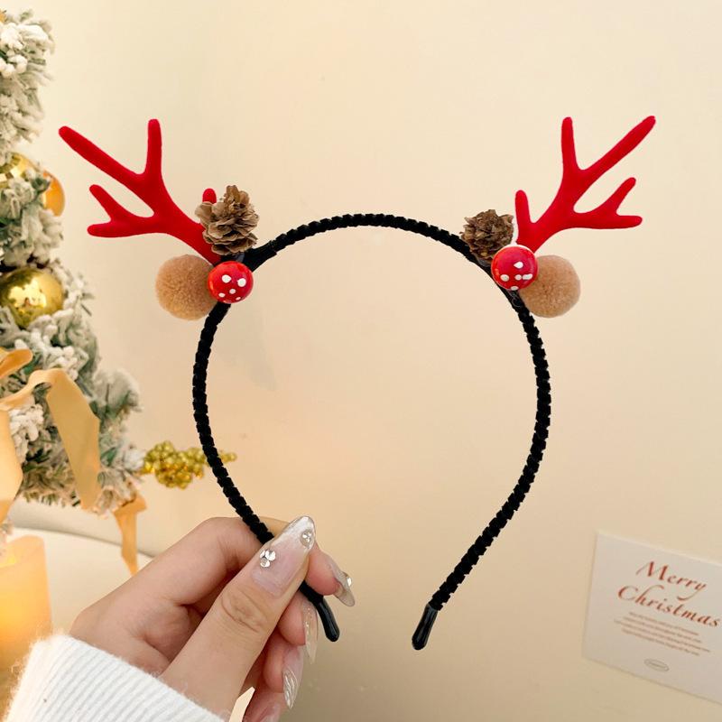 Children's Christmas Antler Headband Hair Clip - Festive Holiday Accessory