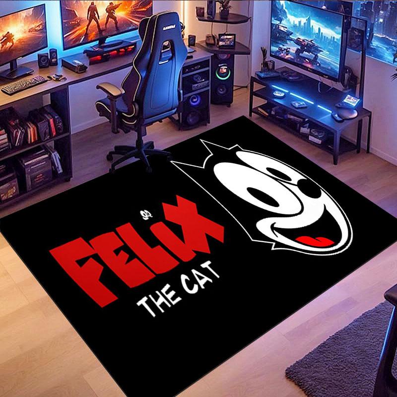 Felix the Cat pattern rug, suitable for living room, bedroom, game room, computer room and home décor.