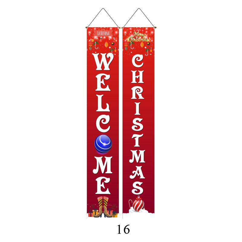 Festive Nutcracker Christmas Decoration Hanging Door Banner Soldier Character Porch Sign
