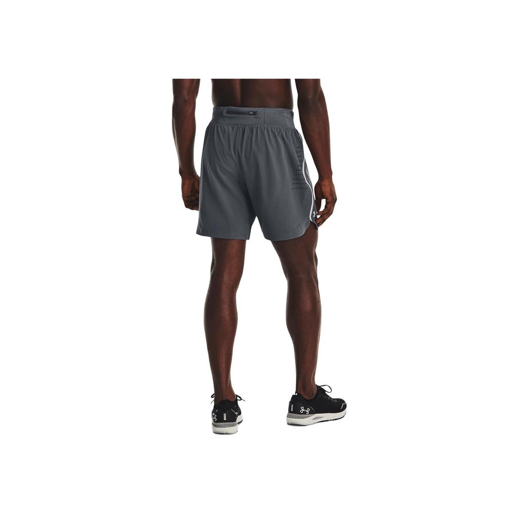 Under Armour Solid Color Elastic Waist 7-Inch Shorts Men Bottoms Grey 1377484-012