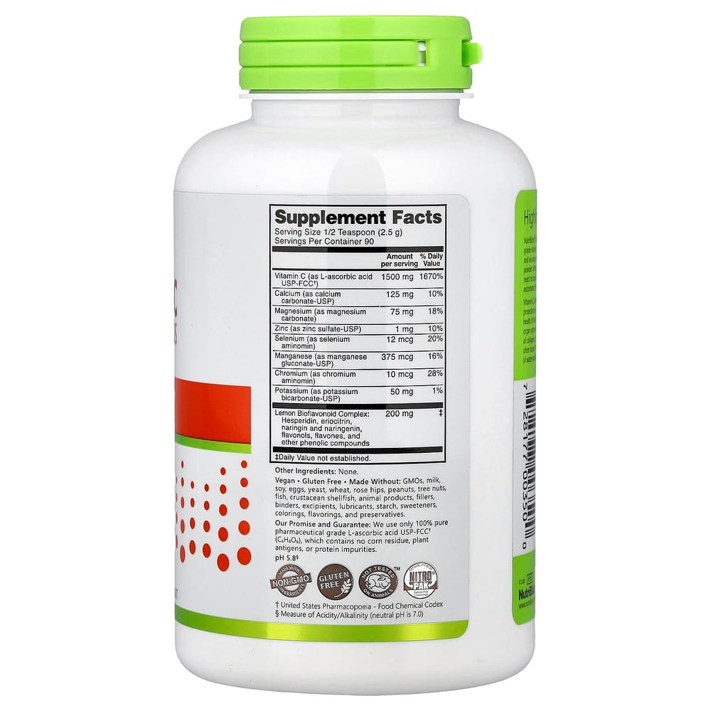 NutriBiotic Immunity Bio-C Vitamin C with Bioflavonoids & Minerals Powder, 227g (8oz)