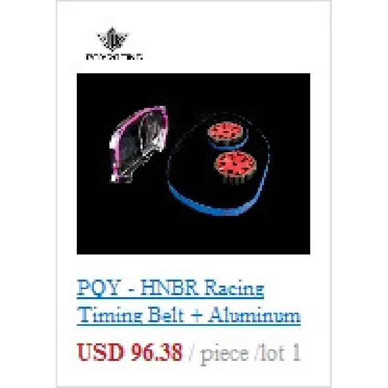 Clear Cam Gear Cover Timing Belt Cover Turbo Cam Pulley For Honda 96-00 EK With PQY Sticker PQY6337