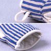 1 Pc Striped Simple Household Kitchen Oven Mitts High Temperature Insulation Microwave Gloves Thick Anti Scalding Baking Glove