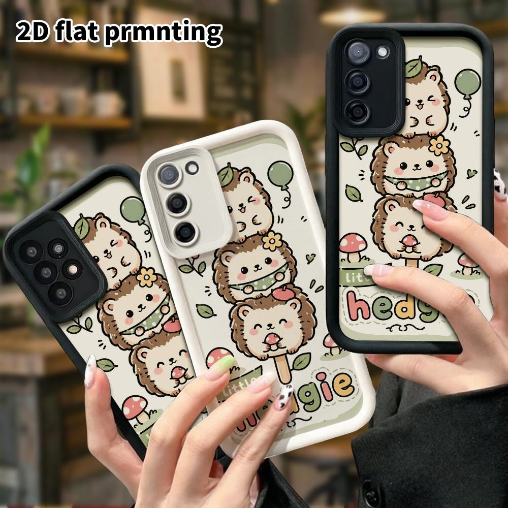 Phone Case: 2D flat Samsung Galaxy A34 A35 M05 M06 S20 S22 S21 FE Plus 5G protective case, Doudoule little hedgehog, perfect Christmas and Halloween h