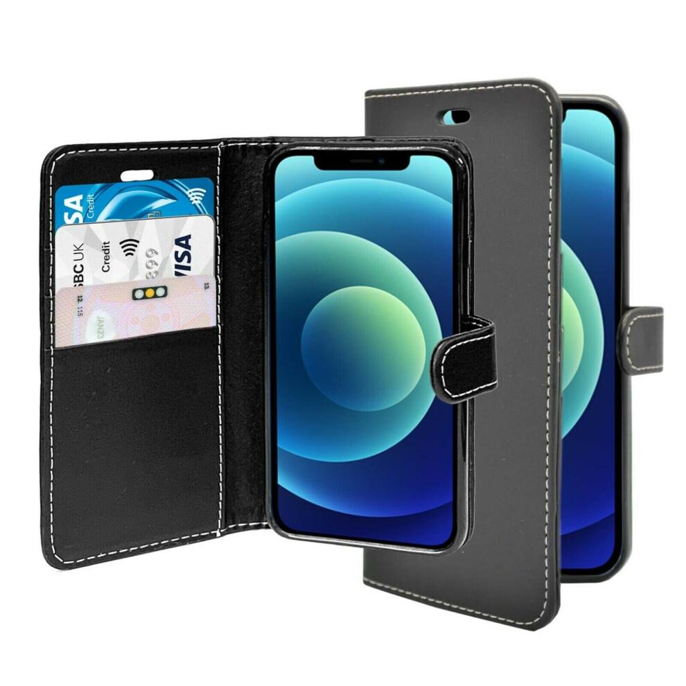 (Black) For iPhone 14 Plus Wallet Flip PU Leather Stand Card Slot Pouch Case Cover