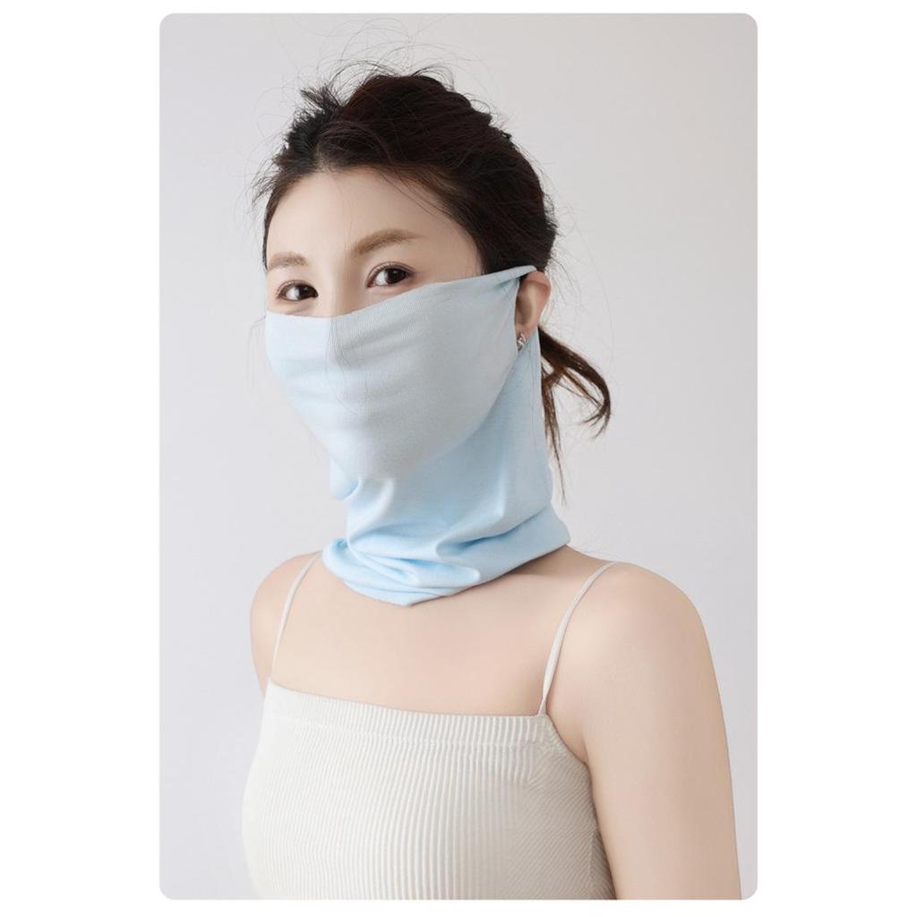Modal Ear-Loop Sun Protection Neck Gaiter for Men and Women - Cervical Spine Warming Scarf for Outdoor Cycling