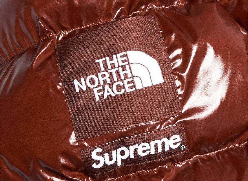 Supreme Парка The North Face с наполнителем из пуха 700 Fill Коричневая