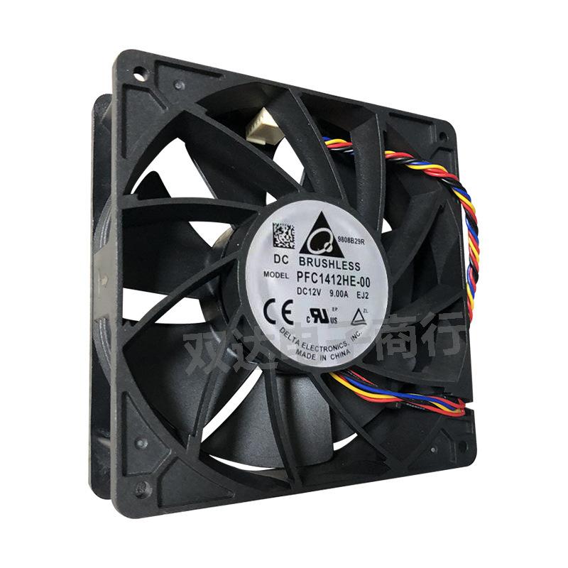 The Original Delta 14cm 140MM 14038 PWM FAN 360CMF 12V 9A PFC1412HE Server Case Big Power Cooling Fan With 4Wires 6Wires