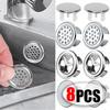 8 шт. пластиковая крышка перелива для раковины для кухни, вставка для замены хромированного отверстия, круглая крышка для слива, аксессуары для раковины