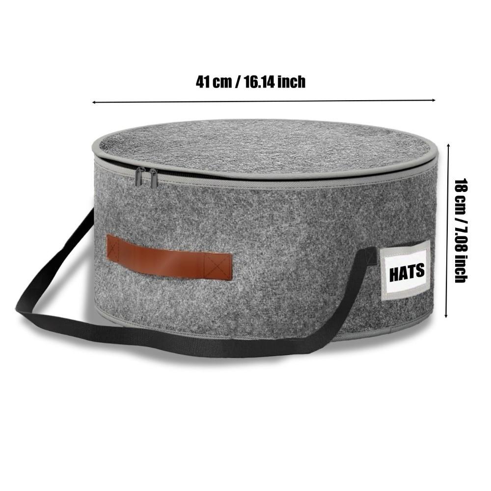Felt Cloth Hat Box for Women Men Large Capacity Cowboy Hat Box New Wide Brim Hat Case for Travel