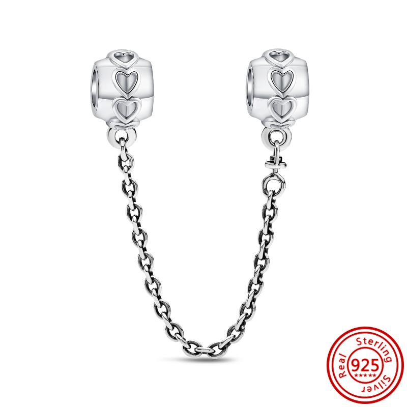 S925 Серебряная звезда, луна, пчела, подвеска, безопасная цепочка, зажим, бусины, подходит для оригинального браслета, для женщин и девочек, сделай сам, ювелирные изделия, подарок на день рождения