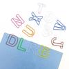 26pcs Hollow Letter Paper Clips Bookmark Photo Tickets Holder Colorful Paper Clamps  School