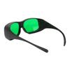 650nm Wavelength Laser Safety Glasses Green Lens PC Eye Protection Fit Over Myopia GogglesBlack