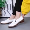 Женская обувь 2024 года, новые лоферы, женские туфли на высоком каблуке, модные офисные и карьерные туфли-лодочки, женские туфли с круглым носком и низким каблуком для женщин