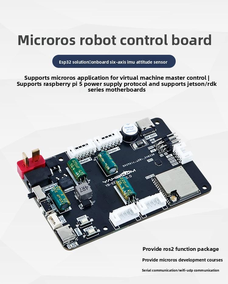 Основной контроллер робота MicroROS, плата расширения ESP32, модуль привода автомобиля ROS2, ИМПУ, радар для Raspberry Pi 5
