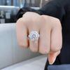 Сертифицированное 3CT кольцо с муассанитом цвета D для женщин, ювелирные изделия класса люкс, свадебное обручальное кольцо из стерлингового серебра 925 пробы