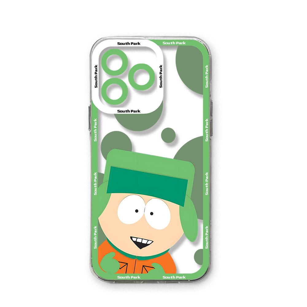 Забавный чехол для телефона South Park для iPhone 17 Air 16 e 15 14 13 12 11 Pro Max Plus Mini SE, прозрачный, из мягкого ТПУ.