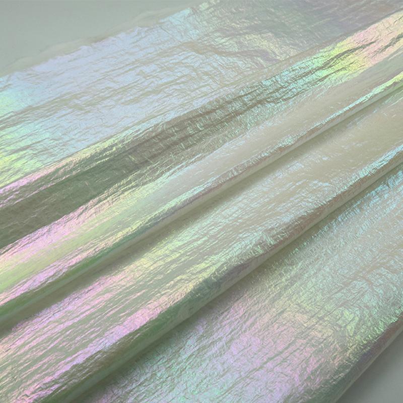 100*150 см нейлоновая перламутровая ткань водонепроницаемая пуховик лазерная симфония красочная градиентная ткань для шитья пуховиков