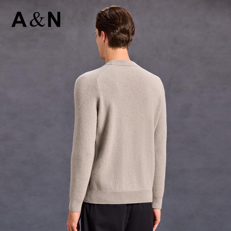 Antonio Men's 100% Pure Cashmere Honeycomb Knit Drop Shoulder Pullover Sweater