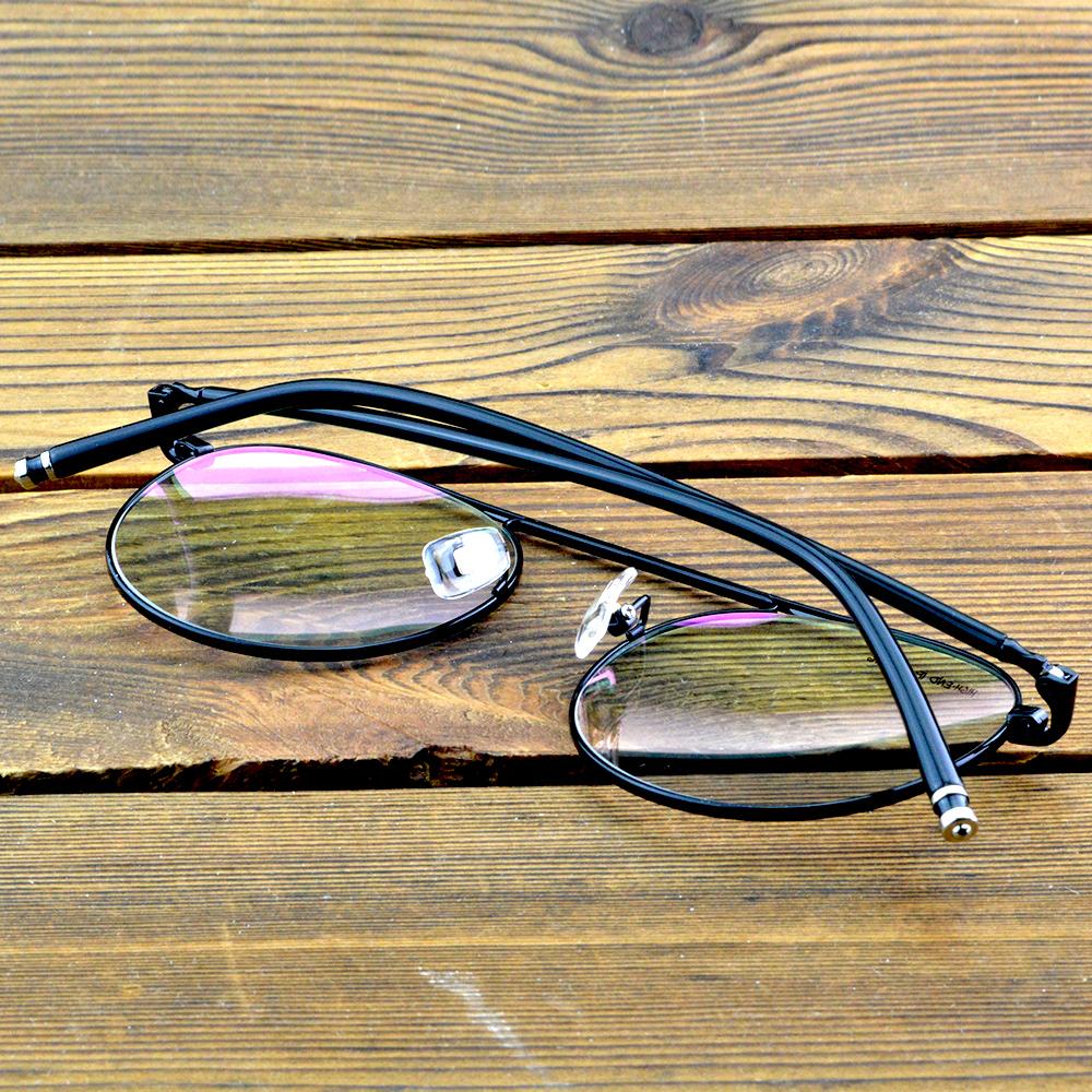 Полностью ободковая черная титановая оправа для оптических очков в стиле авиатор – Легкая металлическая оправа для мужчин и женщин