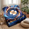 Luton Town Custom Name Text Flannel Blanket Soccer Logo Personalized Fleece Throw Blanket Special Gift For Sofa Bedroom Home