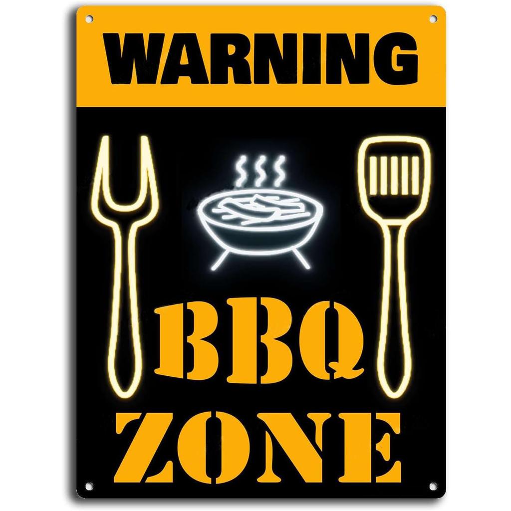 Vintage BBQ Metal Sign Funny Grill Master Party Tin Poster Wall Art Plaque for Home Kitchen Garden Barbecue Supplies