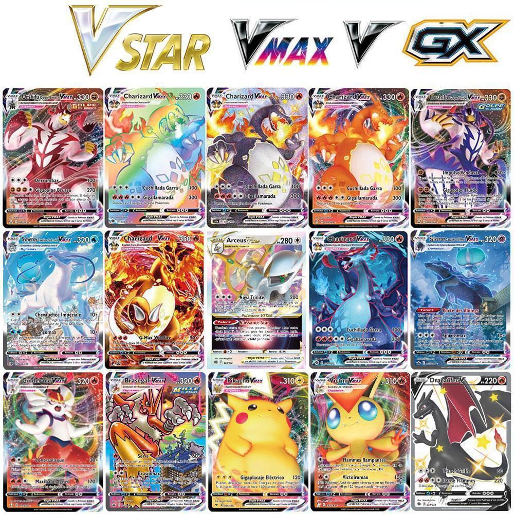 100Pcs Assorted Cards Pokemon Cards Collection H24