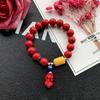 Ретро красный киноварный перегородчатый браслет модный универсальный литературный и этнический стиль браслет с бахромой безопасные аксессуары на год рождения