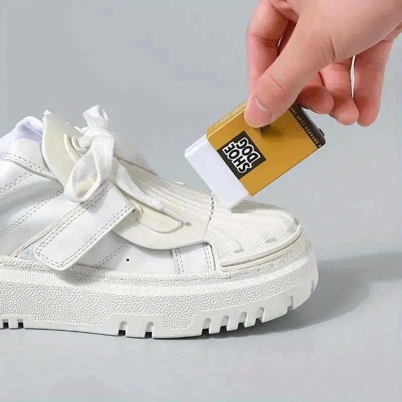 1 шт. средство для удаления потертостей с замши и нубука Shoe Dog, водостойкий ластик для чистки кроссовок, пластиковый аксессуар для ухода за обувью, с красителем на растительной основе, для белой обуви