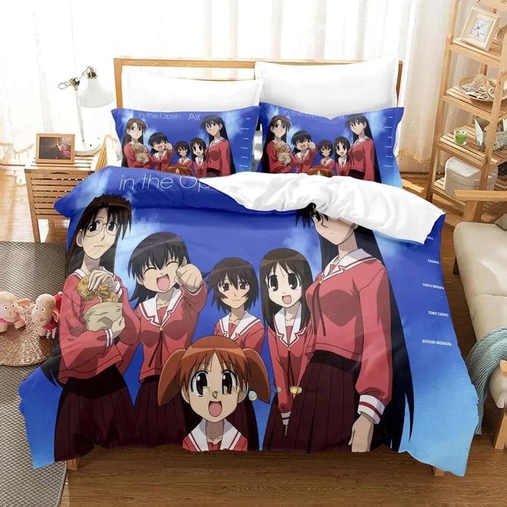Мода Аниме Каваи Девушка Azumanga Daioh Комплект Постельного Белья Односпальный Полуторный Двуспальный Кинг-сайз Комплект для Кровати Взрослый Детский Спальня Комплекты Пододеяльников