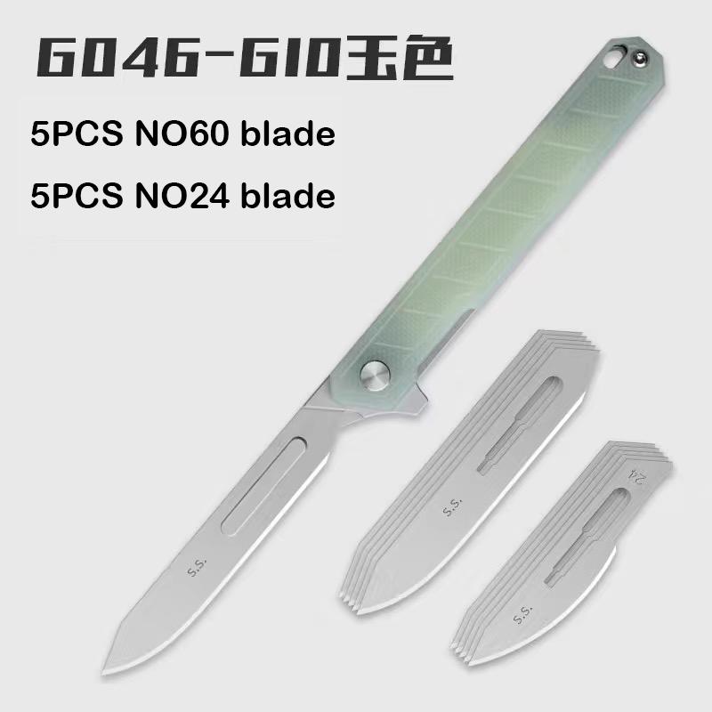 НОВИНКА Складной нож с рукоятью из ПЭИ/G10, подходит для различных лезвий скальпелей, мини-портативный EDC-нож общего назначения с лезвиями №60