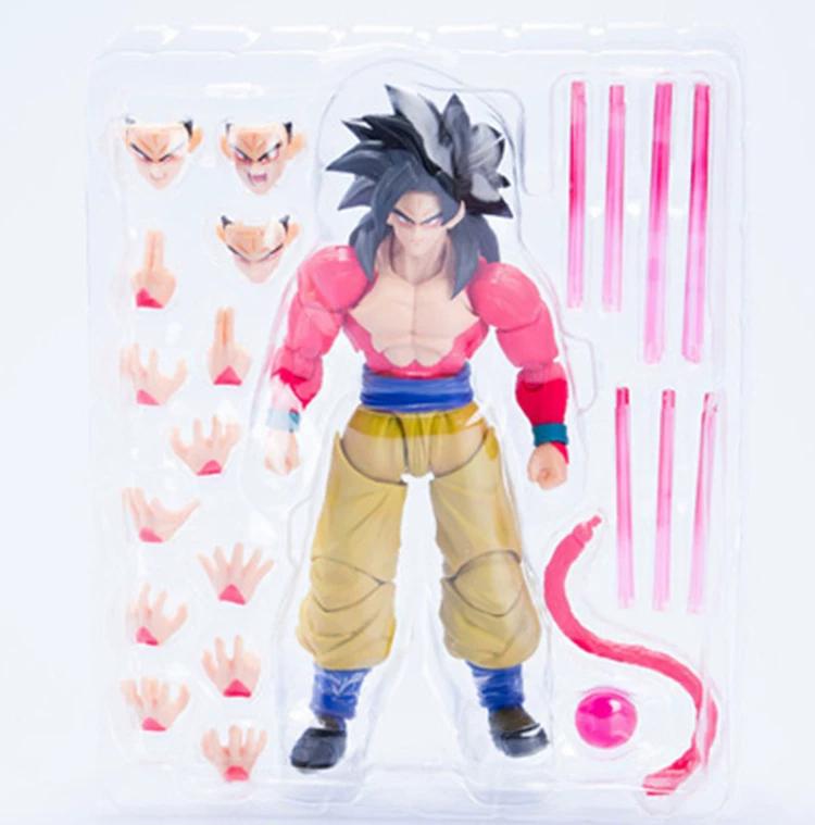 15 см SHF Набор Фигурок Dragon Ball GT SSJ4 Гоку Веджета Подвижная Фигурка Действия Сменная Голова и Руки Модель Аниме Игрушка Подарок