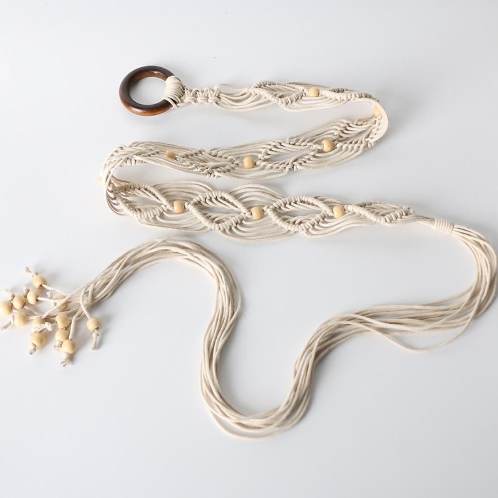 Adjustable Knotted Tassels Waist Belts Retro Dress Slim Waistband Dress Waistband Accessories