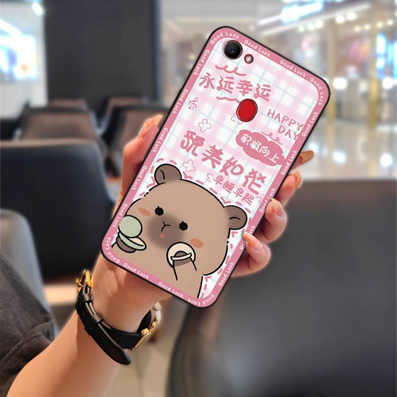 Силиконовый милый чехол для телефона для OPPO F7 Водонепроницаемый Модный дизайн Полная защита Защитный Парный Грязеотталкивающий Пыленепроницаемый ТПУ