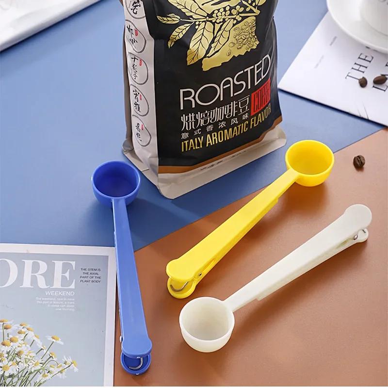 Два в одном ABS пластиковый зажим для кофейной ложки Кухонные золотые аксессуары Приемник Кафе Экспрессо Кучарилла Украшения