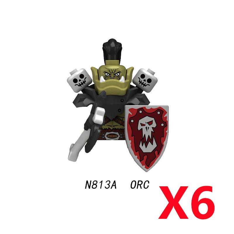 Средневековый Солдат Рыцарь Фигурка MOC Строительный Блок Зеленый Дракон Замок Пехота Орки Пират Римская Кавалерия Оружие Игрушки Подарки D122