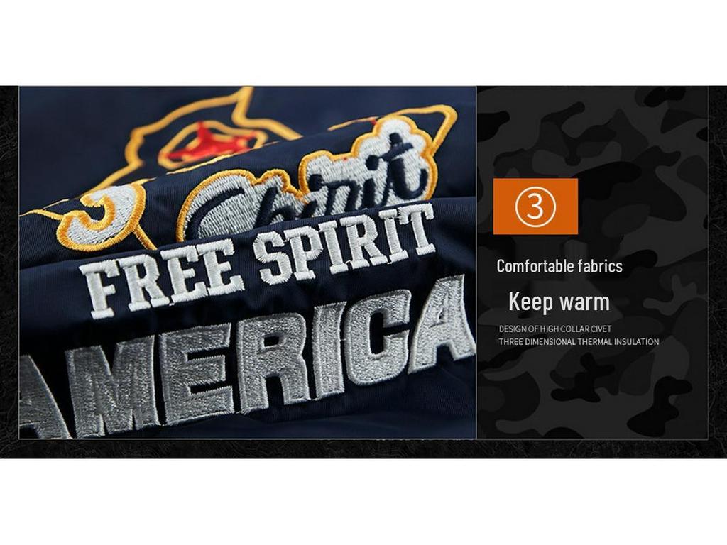 Мужская зимняя куртка большого размера со стойкой - Теплая, толстая хлопковая куртка-авиатор