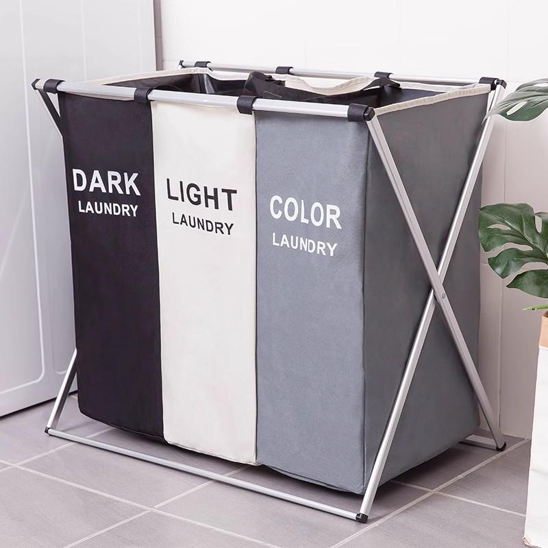 Foldable Waterproof Laundry Hamper with Handles - Oxford Cloth and Aluminum Frame