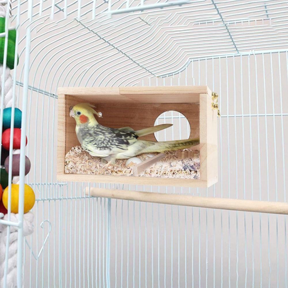 Акриловый/деревянный деревянный ящик для разведения попугаев, скворечник для попугаев, корелла, курица