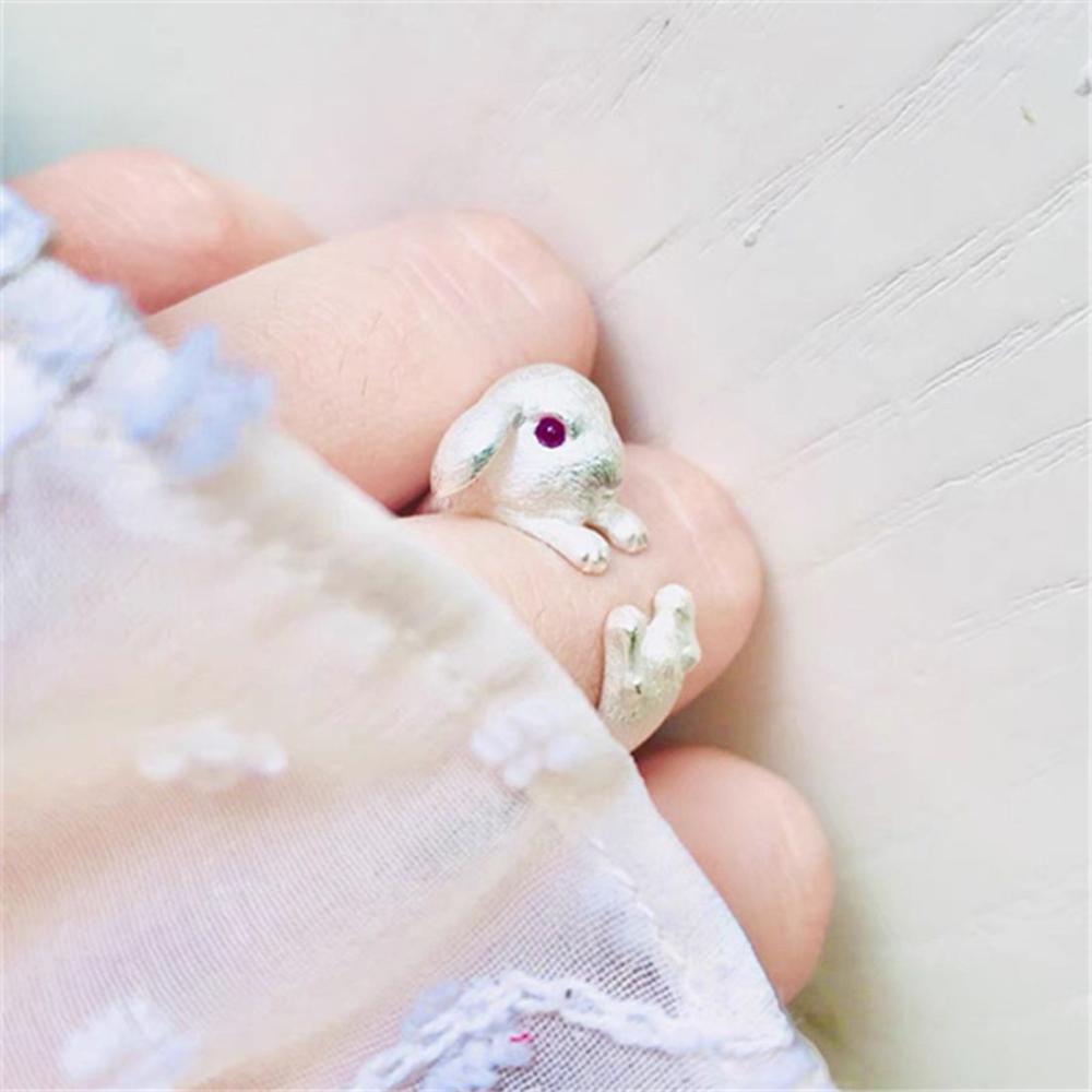 Bunny Ears Animal Finger Jewelry Women Opening Rings Adjustable Ring Korean Style Rings Rabbit Ring