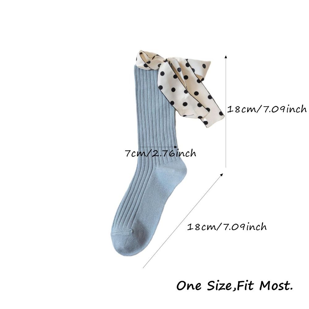 Breathable Ballet Socks Harajuku Street Bow Dots Socks New Lolita Socks  Spring Summer