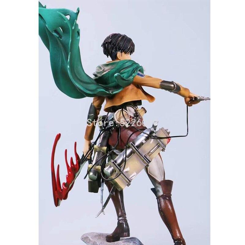 35cm Attack On Titan Anime Figure Levi Ackmen Action Figure Shingeki No Kyojin Ackmen Figurine Eren Mikasa Ackerman Figure Doll
