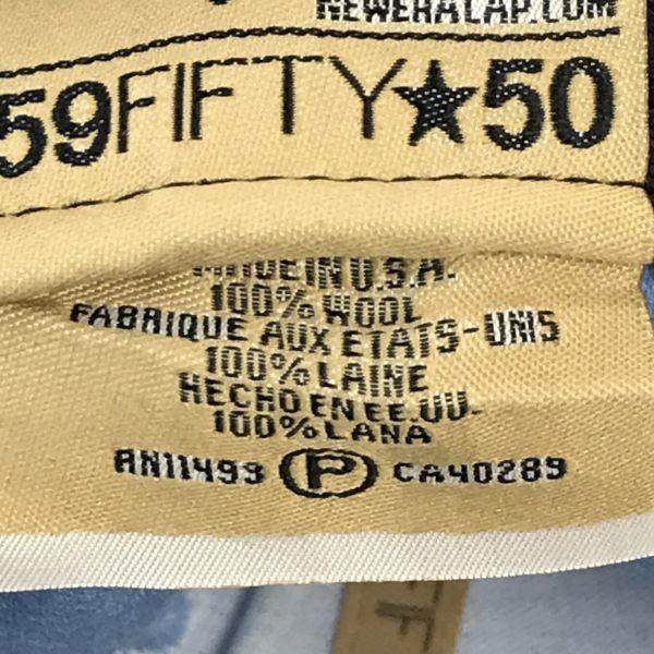 Кепка NY Yankees/59FIFTY от New Era/7 1/2 59.8см/Светло-голубая/Сделано в США/Винтаж(ИСПОЛЬЗОВАЛ)