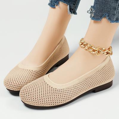 Женская обувь. Новые летние туфли. Женская обувь. Дышащие тканевые туфли с низким вырезом. Туфли без шнуровки для мам.