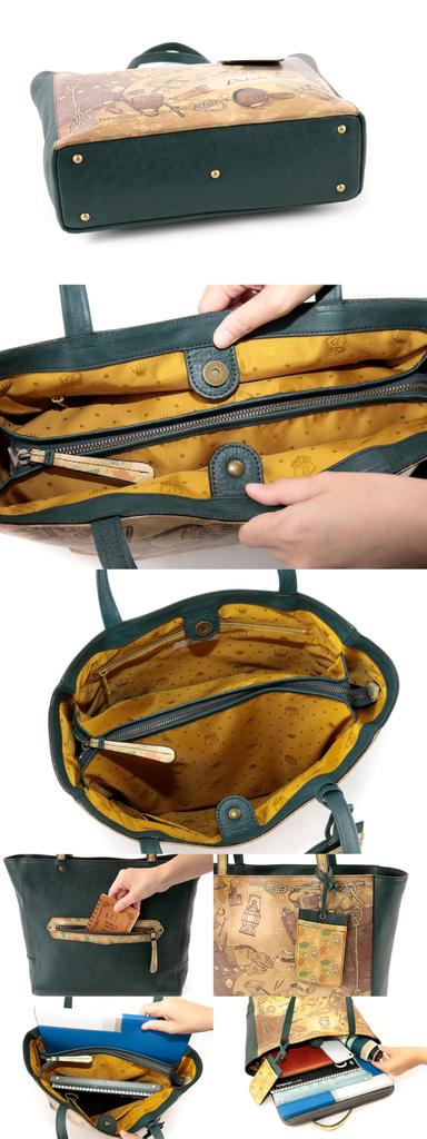 Dakota Tote Genuine Cat Bag, Leather, Large, Pattern, Women's, DA-1034090-86