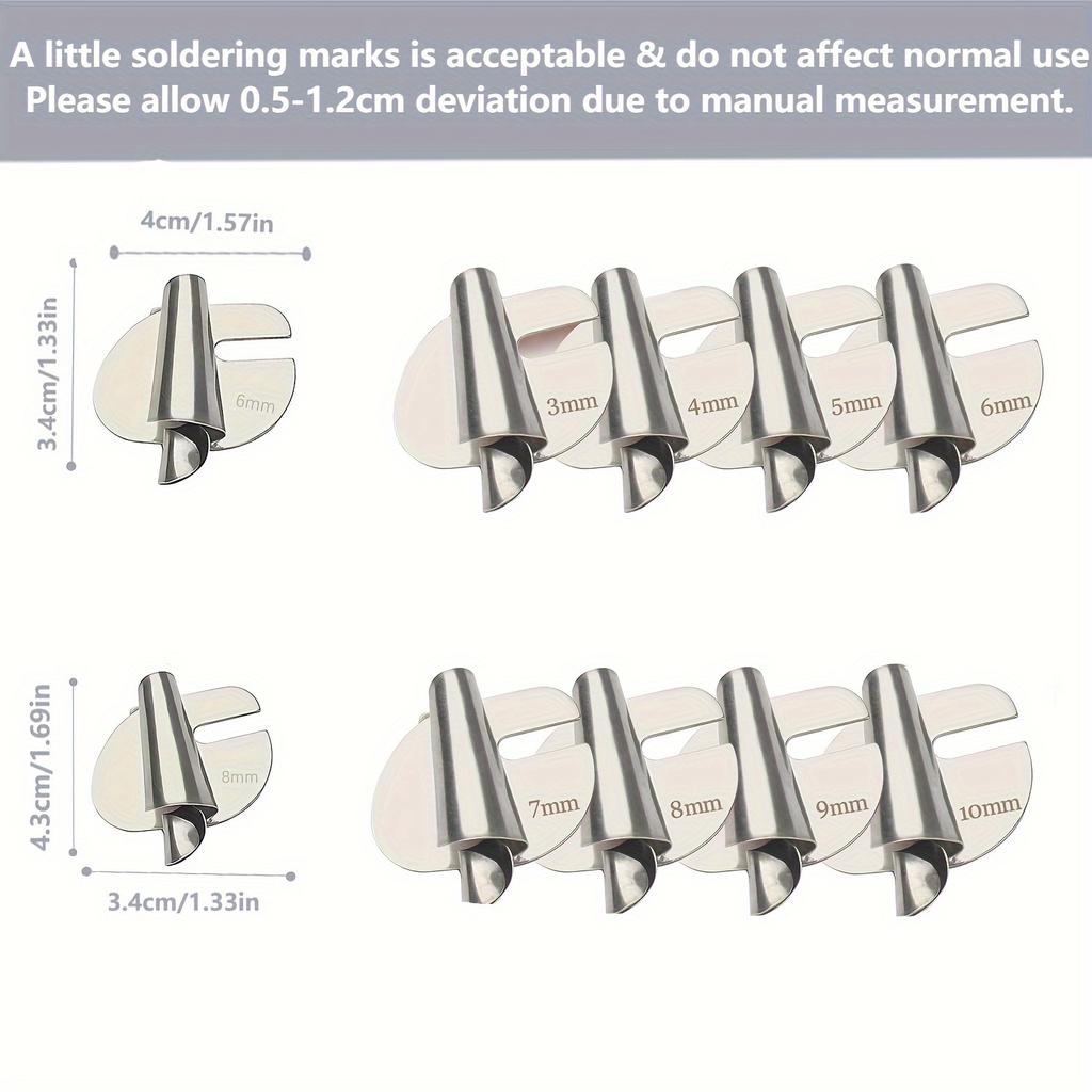 8Pcs Sewing Rolled Hemmer Foot Set 3-10mm Wide Rolled Hem Pressure Foot Sewing Machine Home Industrial Curved Scroll Hemmer Foot