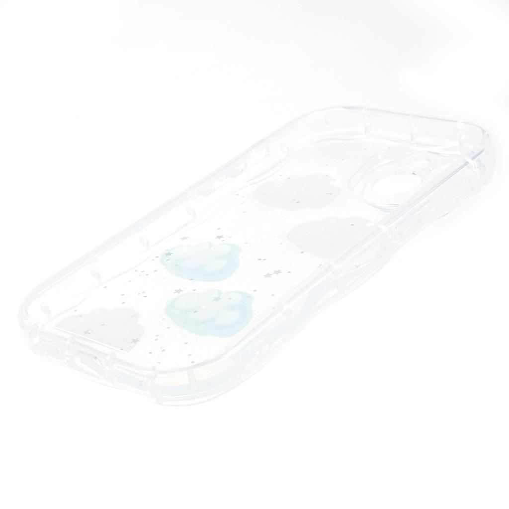 Back Cover for iPhone 13 6.1 inch,3D Butterfly/Cloud Pattern Epoxy TPU Phone Case