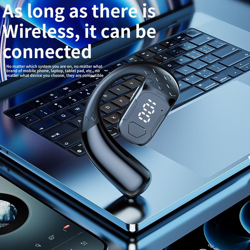 180° Поворотные Левое и Правое Уши YS-02 Беспроводные Bluetooth Наушники с Креплением на Ухо Без Вкладышей HIFI Костная Проводимость Спортивная Гарнитура