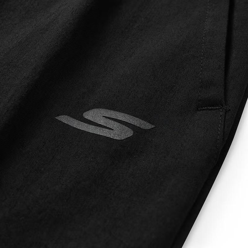 Skechers Однотонные повседневные брюки для улицы с кружевной шнуровкой, расклешенные, быстросохнущие, женские, цвет Угольно-черный P224W050-0018