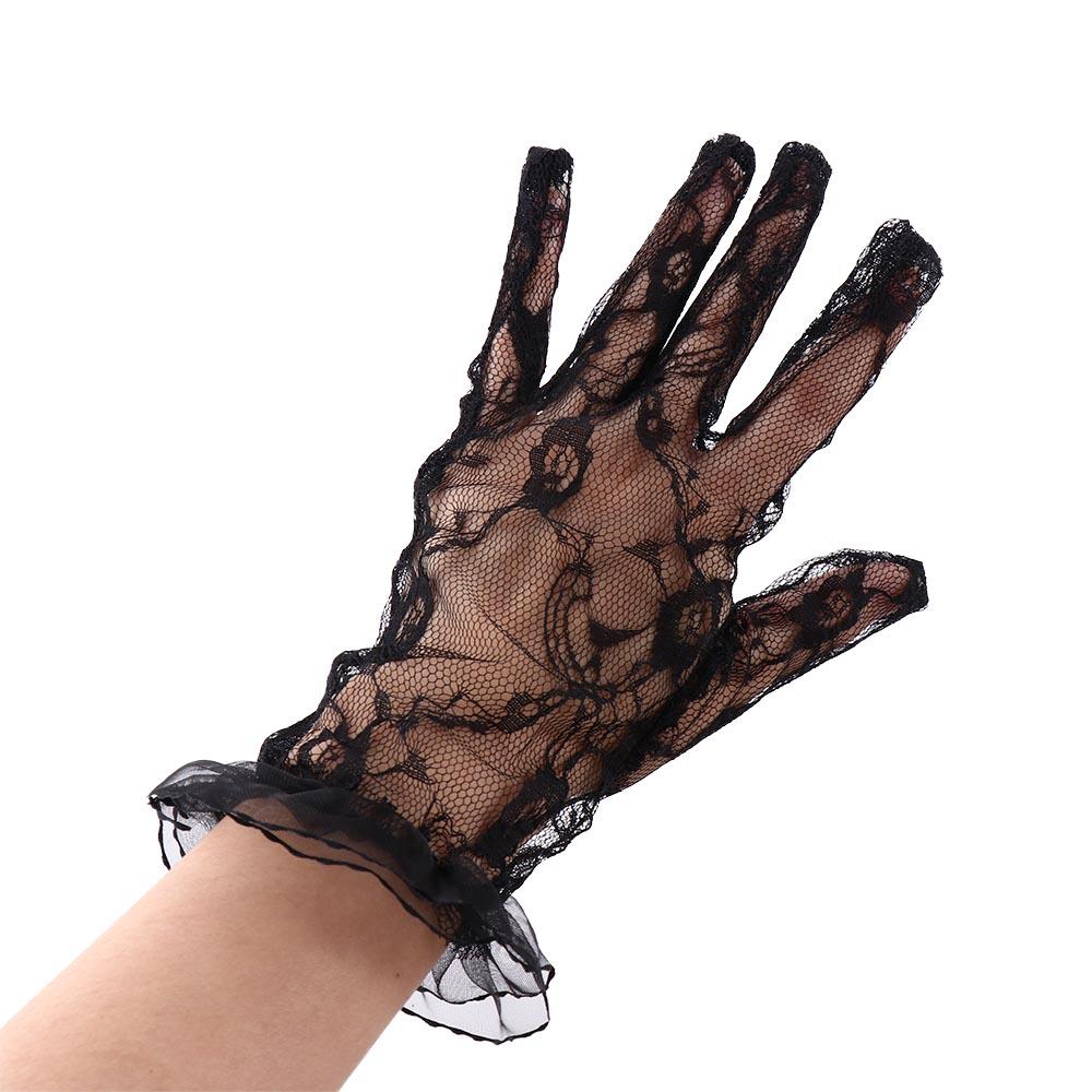 Floral Side Driving Gloves Breathable Summer Lace Women Gloves Lace Gloves Short Gloves Mittens